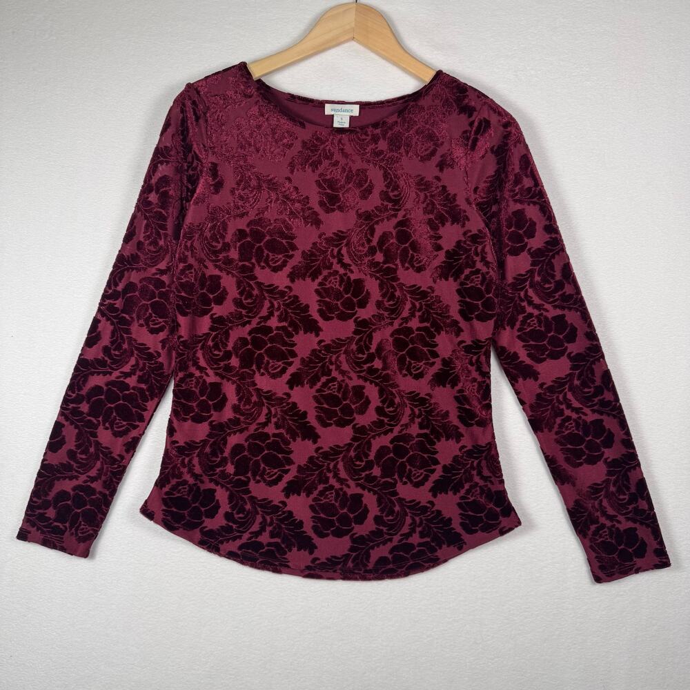 SUNDANCE Women's Crush Velvet Lined Polyester Top Casual Career Everyday Size S